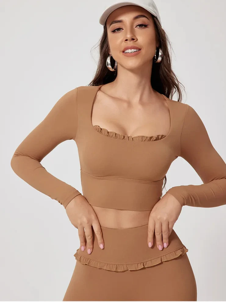 Lovely Ruffle Long Sleeve Top