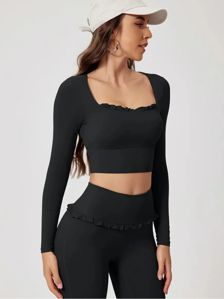 Lovely Ruffle Long Sleeve Top